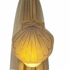 Shell-Shaped USB Rechargeable LED Night Light – Minimalist Hanging Bedside Lamp for Home Decor