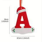 26-Letter Alphabet Christmas Ornaments – Hanging Tree Decorations for Holiday and New Year Celebrations