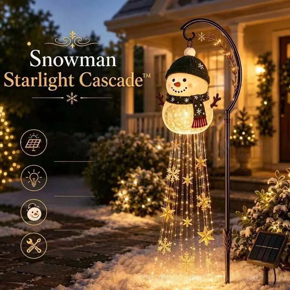 Solar Snowman LED Christmas Light – Outdoor Garden and Yard Decoration