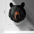 Resin Animal Head Wall Decor – Tiger, Bear and Elephant Sculpture