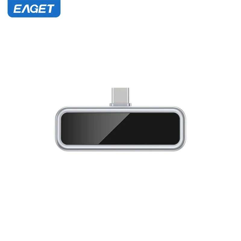 EAGET I30 USB-C Flash Drive, 64GB/128GB/256GB/512GB, LCD Display, 20W PD Fast Charging for Compatible Phones and Tablets