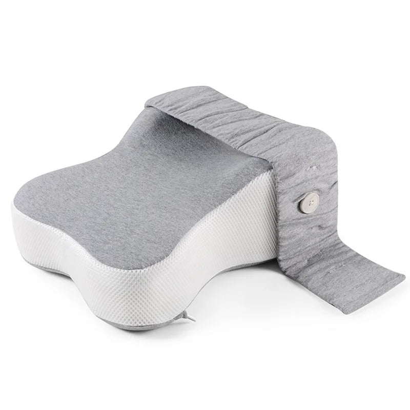 Long 14-Inch Side Sleeper Leg Pillow – Large Gray Knee and Thigh Support Cushion