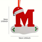 26-Letter Alphabet Christmas Ornaments – Hanging Tree Decorations for Holiday and New Year Celebrations