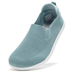 HOBIBEAR Women's Wide Toe Box Slip-On Sneakers – Breathable Mesh Walking Shoes