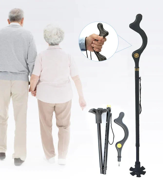 Adjustable Walking Stick – Lightweight Support Cane with Ergonomic Handle for Everyday Use