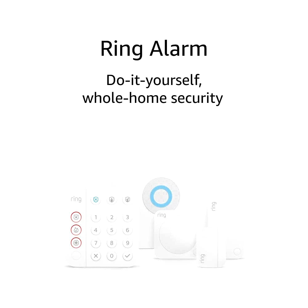 Ring Alarm 5-Piece Security Kit (2nd Gen) – Home Security System with Alexa Compatibility