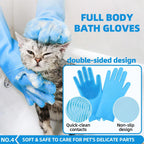6-in-1 Pet Grooming Kit with Brush, Towel and Scrubber Gloves
