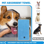 6-in-1 Pet Grooming Kit with Brush, Towel and Scrubber Gloves