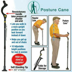 Adjustable Walking Stick – Lightweight Support Cane with Ergonomic Handle for Everyday Use