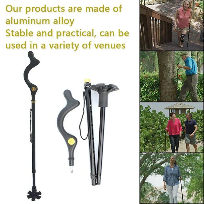 Adjustable Walking Stick – Lightweight Support Cane with Ergonomic Handle for Everyday Use
