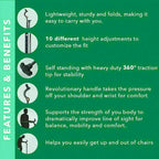 Adjustable Walking Stick – Lightweight Support Cane with Ergonomic Handle for Everyday Use