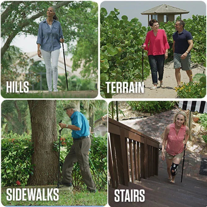 Adjustable Walking Stick – Lightweight Support Cane with Ergonomic Handle for Everyday Use