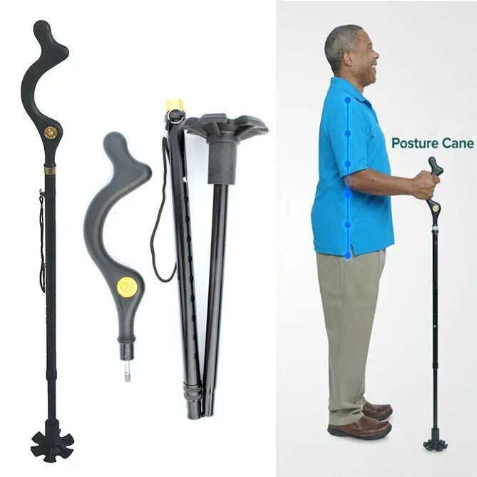 Adjustable Walking Stick – Lightweight Support Cane with Ergonomic Handle for Everyday Use