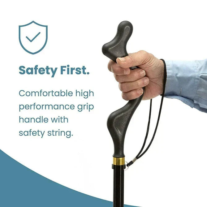 Adjustable Walking Stick – Lightweight Support Cane with Ergonomic Handle for Everyday Use